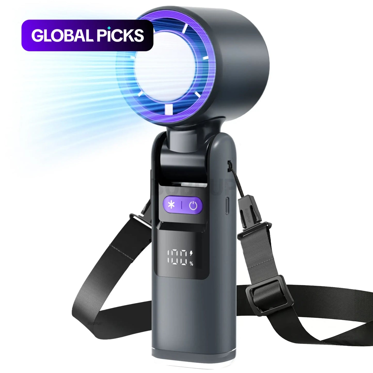 Portable Handheld Turbo Fan, 5-Speed High-Speed Mini Personal Fan with 4000Mah Rechargeable Battery, Cooling Hand Fan for Summer Travel, Beach Vacation, Gifts for Women and Men, Outdoor Travel Fan #GLOBAL PICKS