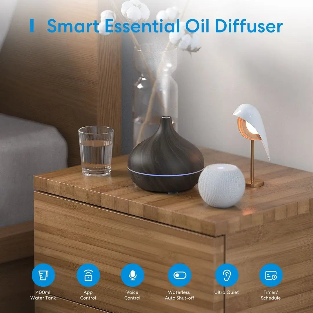 Homekit Smart Essential Oil Diffuser Wifi Air Humidifier EU/US/UK/AU Plug Work with Apple Homekit Siri Alexa Google Home