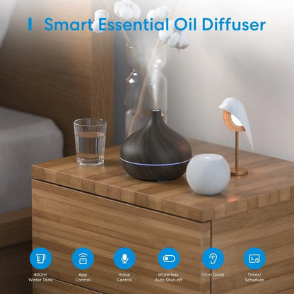 Homekit Smart Essential Oil Diffuser Wifi Air Humidifier EU/US/UK/AU Plug Work with Apple Homekit Siri Alexa Google Home