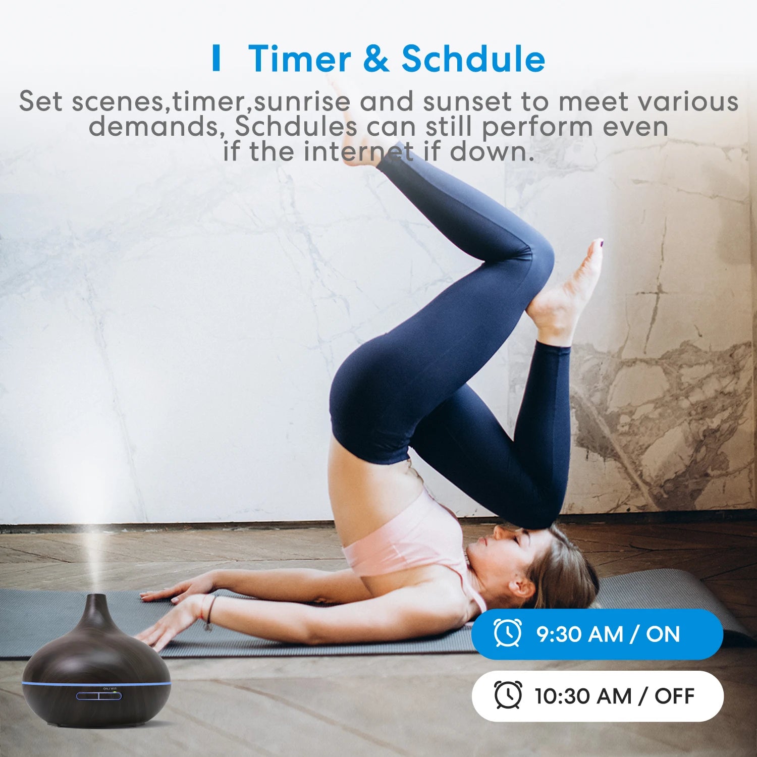 Homekit Smart Essential Oil Diffuser Wifi Air Humidifier EU/US/UK/AU Plug Work with Apple Homekit Siri Alexa Google Home