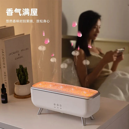 Transform Your Space with the Smoke Ring Flame Humidifier - Dynamic Jellyfish Remote Control Lantern and Essential Oil Diffuser