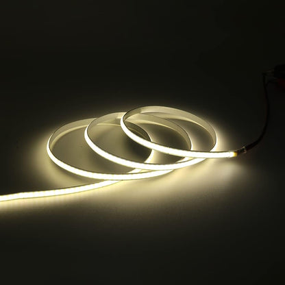 Transform Your Space with the Versatile 5V COB LED Strip – 320 Bright Warm White LEDs for Stunning Ambiance (1M, Natural White)