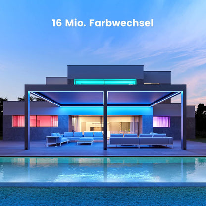 VKH LED Strip 10M, LED Streifen Bluetooth RGB LED Band 10M Selbstklebend Mit Fernbedienung Und APP, LED Lichterkette LED Beleuchtung Für Zimmer Party | LED Strip Mit Bluetooth-App, 40-Tasten-Fernbedienung, Dimmbar, Musik-Sync Und Timer Für Schlafzimmer, Wohnzimmer Und Gaming