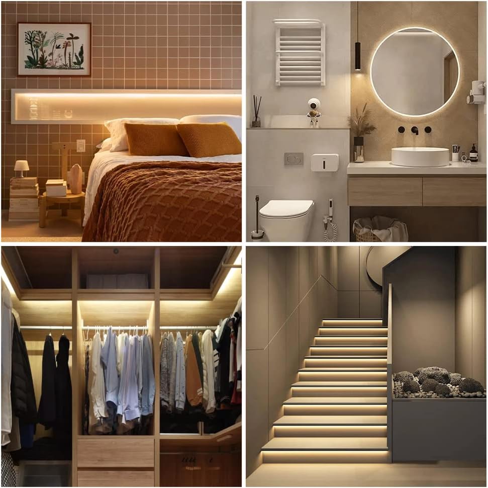 Transform Your Space with the Versatile 5V COB LED Strip – 320 Bright Warm White LEDs for Stunning Ambiance (1M, Natural White)