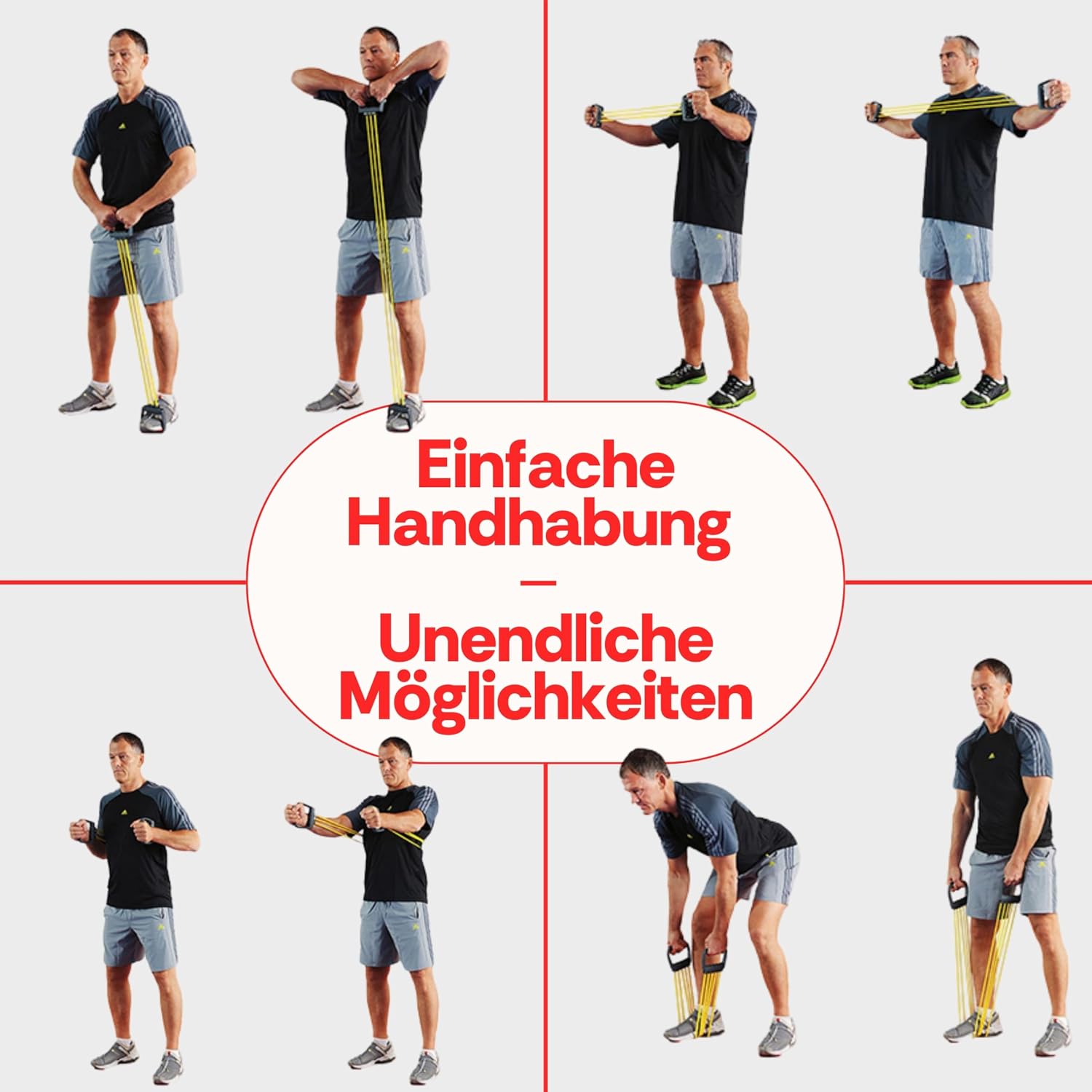 Deuser Expander Original Mit Griffen, Seit Über 50 Jahren in Deutschland Gefertigt, Aus Naturlatex, Für Krafttraining, Fitness, Sport, Klimmzüge, Yoga