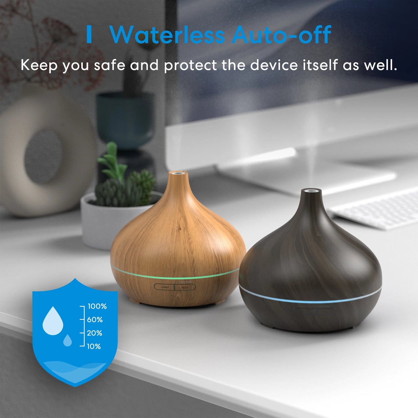 Homekit Smart Essential Oil Diffuser Wifi Air Humidifier EU/US/UK/AU Plug Work with Apple Homekit Siri Alexa Google Home