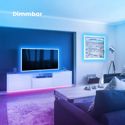 VKH LED Strip 10M, LED Streifen Bluetooth RGB LED Band 10M Selbstklebend Mit Fernbedienung Und APP, LED Lichterkette LED Beleuchtung Für Zimmer Party | LED Strip Mit Bluetooth-App, 40-Tasten-Fernbedienung, Dimmbar, Musik-Sync Und Timer Für Schlafzimmer, Wohnzimmer Und Gaming