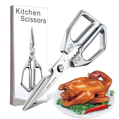 Rust-Proof Food-Grade Alloy Steel Kitchen Scissors - Heavy-Duty Multi-Use Cooking Prep Shears, Bacteria-Resistant, Sharp, Effortless - Ideal for Poultry, Meat, Fruits - Home Supplies Party Gift Option
