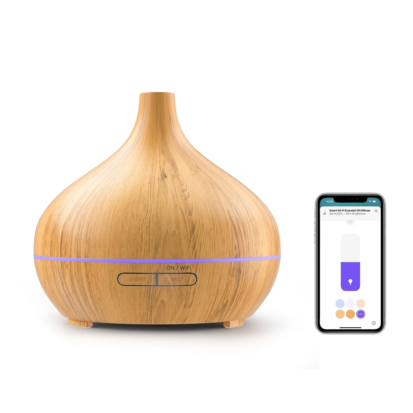 Homekit Smart Essential Oil Diffuser Wifi Air Humidifier EU/US/UK/AU Plug Work with Apple Homekit Siri Alexa Google Home