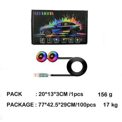 Car Music Rhythm Lamp Air Freshener RGB LED Sound App Control Music Atmosphere Light 256Colors Option Car Interior Ambient Lamp