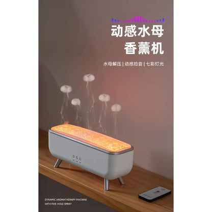 Transform Your Space with the Smoke Ring Flame Humidifier - Dynamic Jellyfish Remote Control Lantern and Essential Oil Diffuser