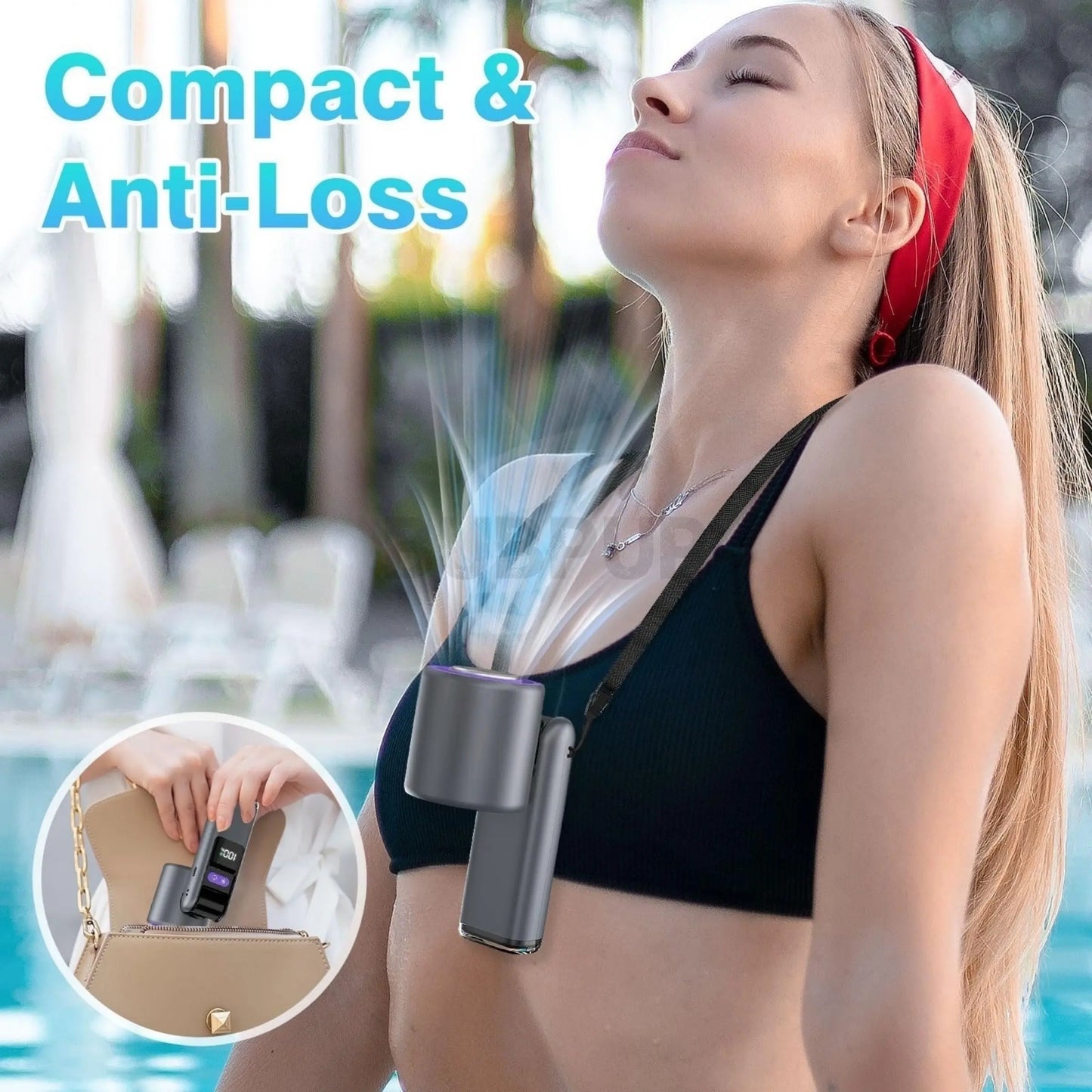 Portable Handheld Turbo Fan, 5-Speed High-Speed Mini Personal Fan with 4000Mah Rechargeable Battery, Cooling Hand Fan for Summer Travel, Beach Vacation, Gifts for Women and Men, Outdoor Travel Fan #GLOBAL PICKS