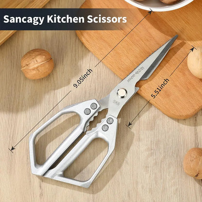 Rust-Proof Food-Grade Alloy Steel Kitchen Scissors - Heavy-Duty Multi-Use Cooking Prep Shears, Bacteria-Resistant, Sharp, Effortless - Ideal for Poultry, Meat, Fruits - Home Supplies Party Gift Option